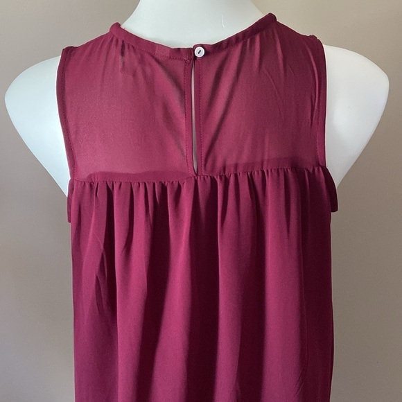 Charming Charlie Maroon Sleeveless Knee Length Shift Dress - Picture 4 of 7